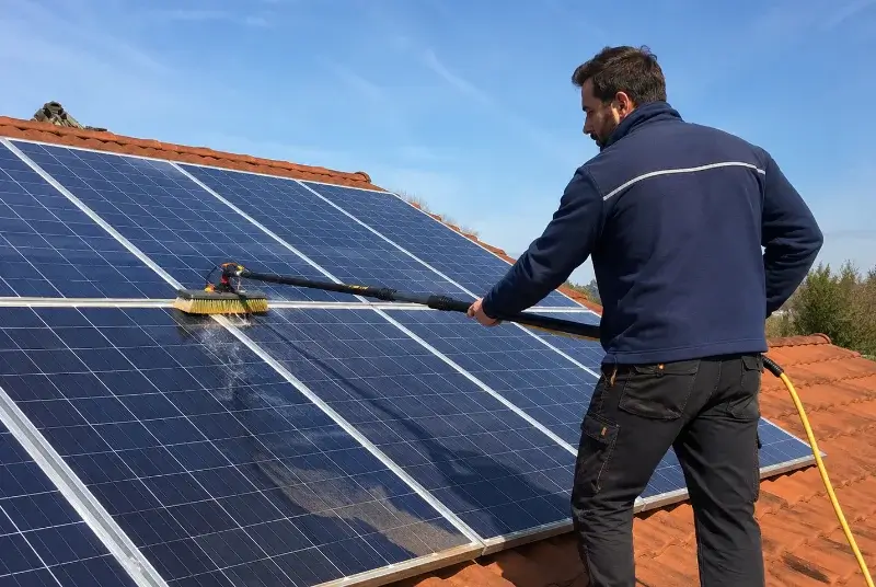 Nettoyage et entretien de panneaux solaires au Boulou
